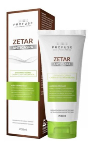 01 Unidade Shampoo Anticaspa Profuse Zetar Diário Com 200ml