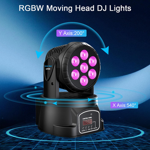 Luces De Dj Cabeza Móvil 60 W Rgbw Dmx512 Para Fiestas
