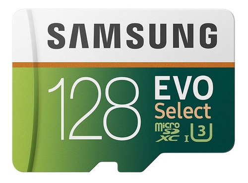 Micro Sd Xc 128gb Samsung Evo Select 4k U3 100 Mb/s Clase 10