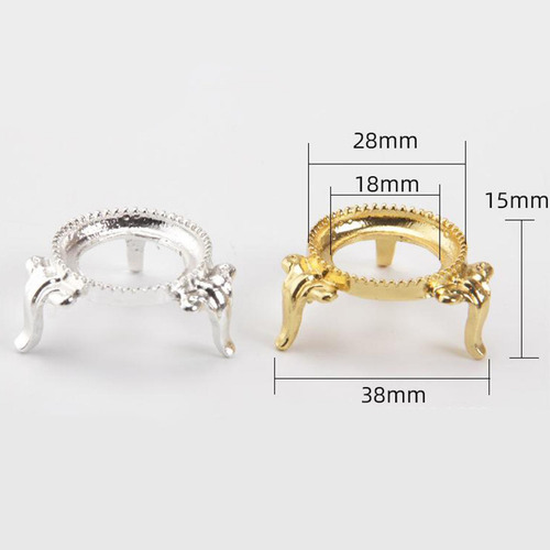 2x Soporte De Metal Con Base De Bola De Cristal