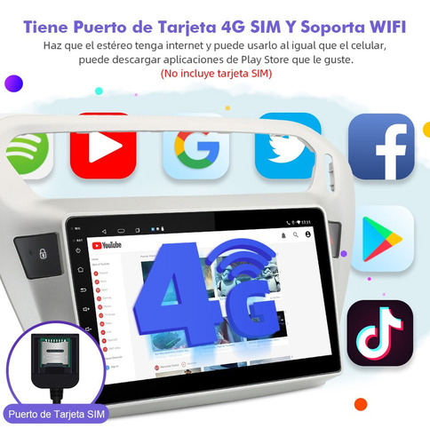6+128gb Estéreo Para Citroen/elysee/peugeot 301 2013-2019 4g