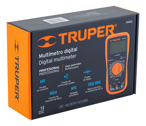 Multimetro Digital Truper Mut-39 Uso General