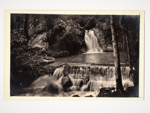 Cartao Postal Fotografico Cachoeira Aguas Da Prata Anos 40