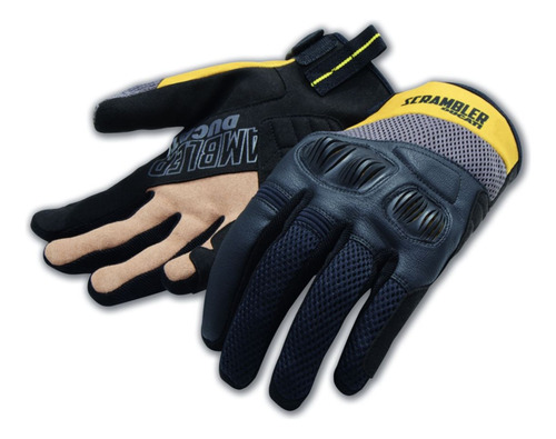 Luva Scr Overland 2 Ducati Preto/amarelo Tamanho 2xl-2gg