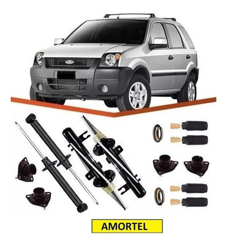 Amortecedores+kits Diant. E Tras Ecosport (03 Até 012)