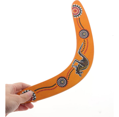 Boomerang De Madera Flying To The Device V-word Dart Al Aire