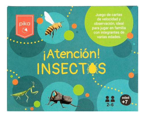 Juego De Cartas Pika Insectos, Infantil, Velocidad Y Memoria