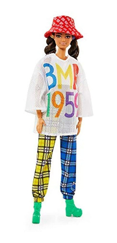 Barbie Muñeca De Malla, Camiseta De Tartán, Sombrero De Cubo