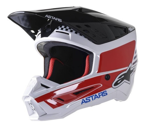 Capacete Alpinestars Sm5 Speed White Blue Red Glossy Cor Branco Tamanho do capacete 60