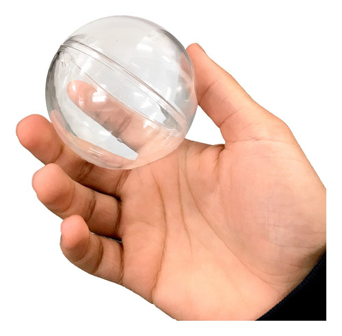 6 Esferas Acrilicas Transparente Mais Durabilidade 7cm