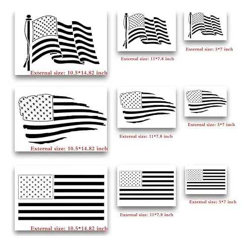 Hsiulmy Plantilla De Bandera Estadounidense Para Pintar