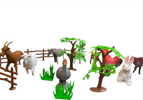 Set De 10   Animales  De Granja   Para Niños