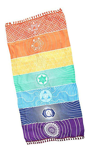 Tapiz De Chakra Arco Iris Toalla De Yoga Protector Solar Man