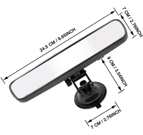 Bh Espejo Retrovisor Interior Universal De Succión | Cuotas Sin Interés