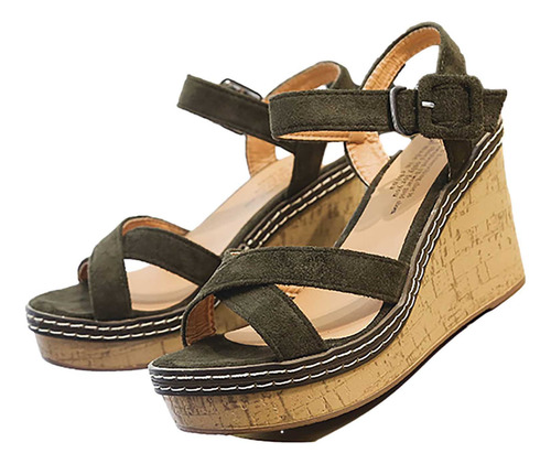 Sandalias De Cuña De Verano Transpirables Para Mujer, Zapato