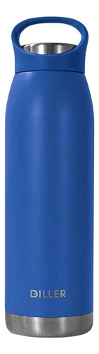 Termo Portátil Botella Diller Acero Inox Calor Y Frio 700ml Color Azul
