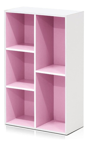 Estanteria Con 5 Cubos Reversible: Blanco/rosa