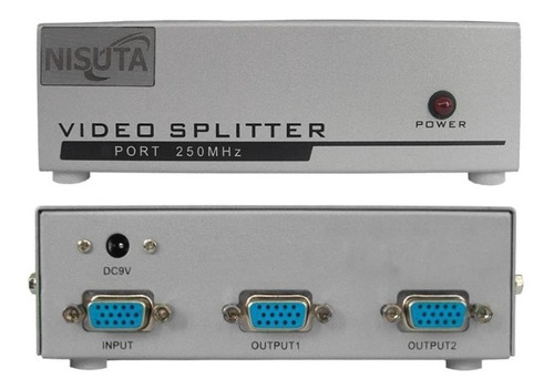 Splitter Vga Nisuta De 2 Puertos 250mhzamplifica 65m Nsvsvg2