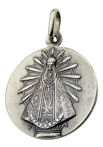 Medalla Plata Virgen Lujan 20mm Grabado Sin Cargo
