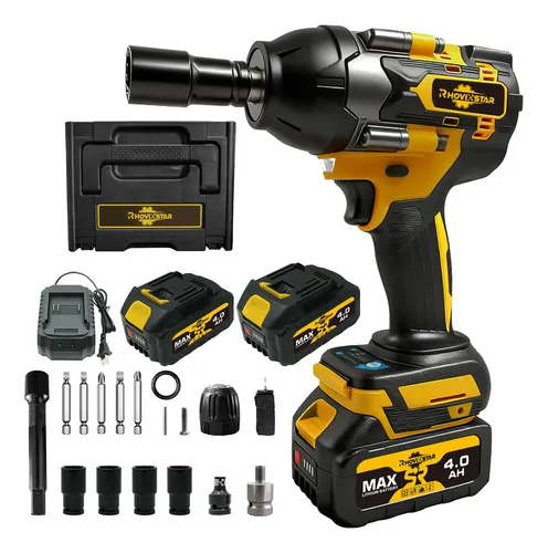 Rhovixstar Chave De Impacto Elétrica Rhovix Star 850n.m Com 2 Bateria