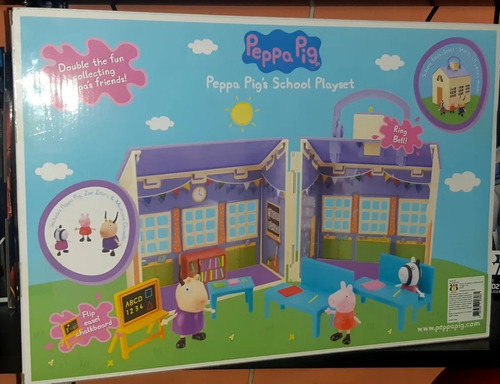 Peppa Pig Playset Escuela Colegio De Lujo Sonidos Y Maleta