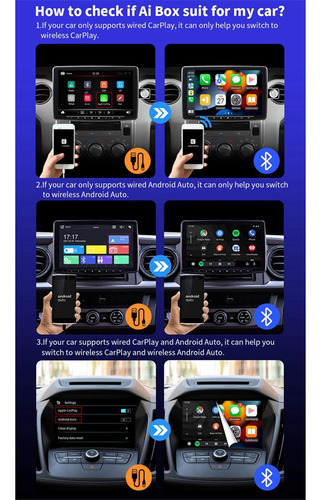 Adaptador Car Aibox Wireless Android Auto Carplay Smart Car