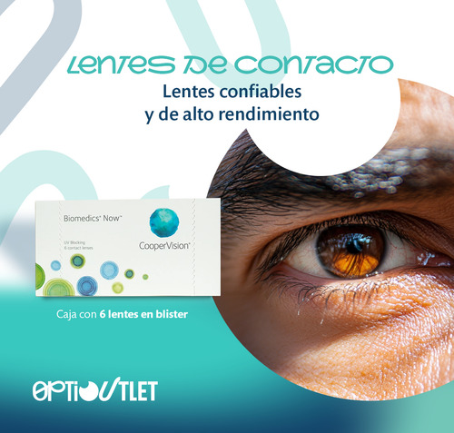 Lentes De Contacto Coopervision Biomedics Now 6 Pzas Mensual Color -1.25