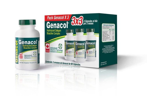 Colágeno Hidrolizado Genacol  Pack  X 3