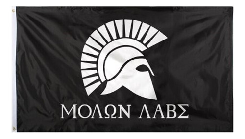 Bandera Griega Espartana, Molon Labe, 150x90. Jp