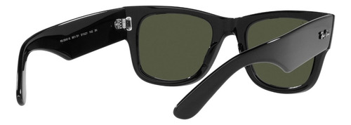 Óculos De Sol Mega Wayfarer Ray-ban Verde Preto-polido Preto