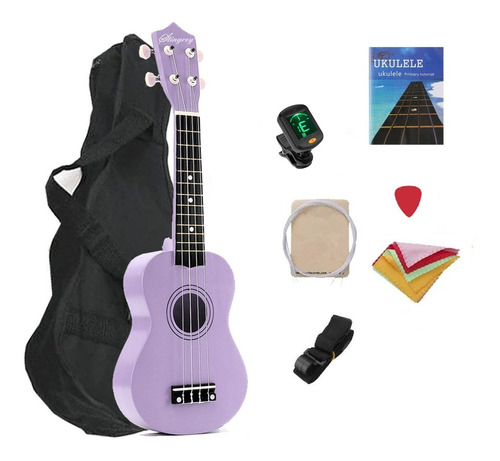 Ukelele Soprano De 21 Ukulele Forro, Afinador, Paño, Pick 