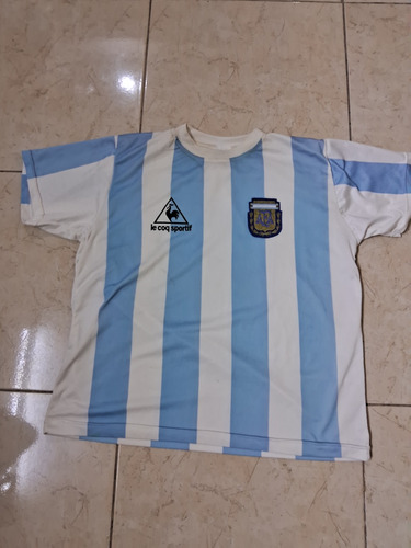 Jersey Argentina 10 Maradona Le Coq Sportif Futbol Soccer