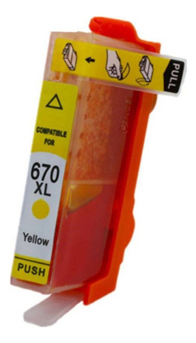 Cartucho Alternativo 670 Xl Color Amarillo 14,6 Ml 