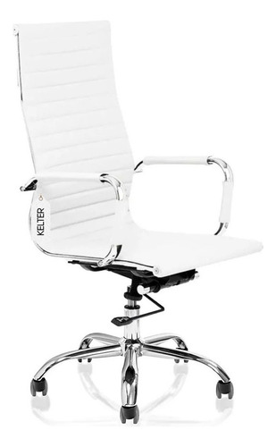 Cadeira De Escritório Presidente Eames Kelter V302 Branca