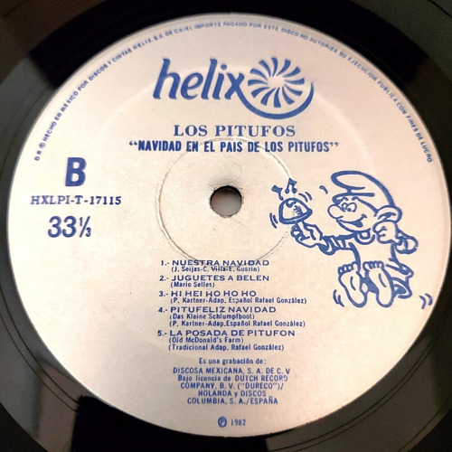 Los Pitufos - Navidad En El Pais De Los Pitufos Lp