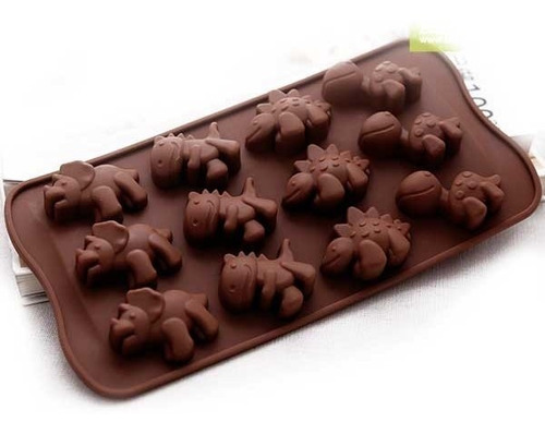 Molde Silicon Dinosaurios - Chocolate Resina Resposteria