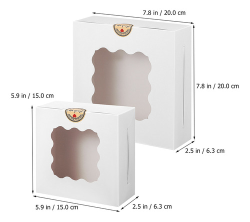 20 Cajas Para Magdalenas Con Embalaje Desechable Con Ventana