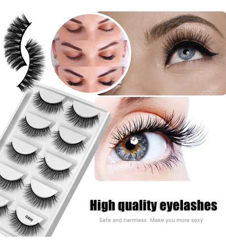 Mink Lashes Real Effective Siberian Mink F^ur Lashes Round L