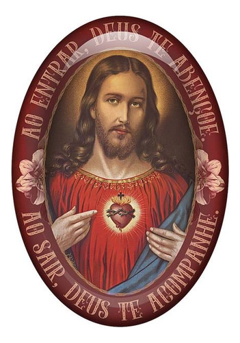 Adesivo Sagrado Coração De Jesus Resinado