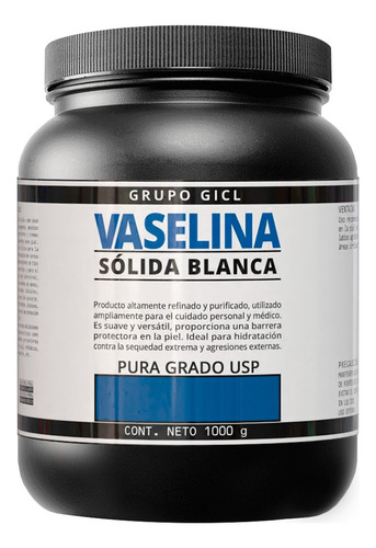 Vaselina Pura Blanca Grado Usp 1 Kilo Protege Hidrata