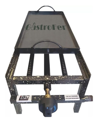 Mechero Quemador A Gas + Plancheta 50 X 25 Cm Plancha Lbc