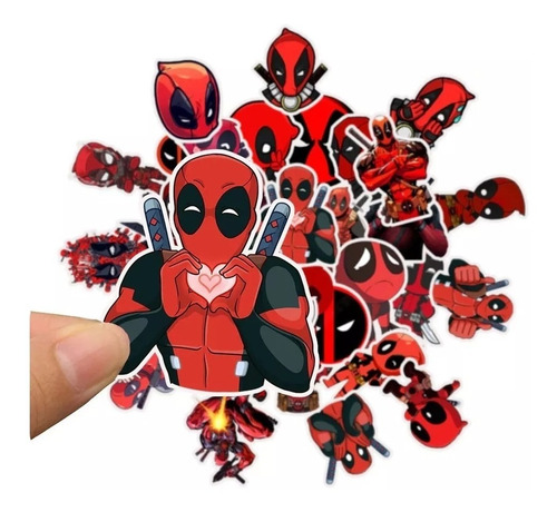 50 Stickers Deadpool Etiquetas Autoadhesivas