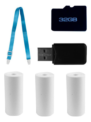 Câmera Fotográfica Instantânea Print Vídeo Jogo 3em1 Full Hd Cor Azul