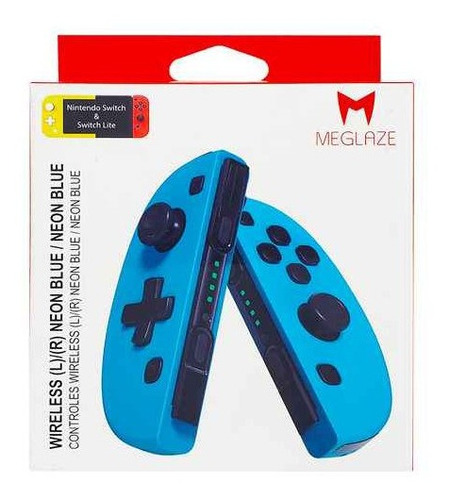 Controlmeglaze Nintendo Switch Joy Con Azul Neon//worldgames