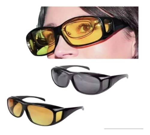 Pack Doble ,  Lentes  Hd, Gafas De Sol Hd Vision Dia / Noche