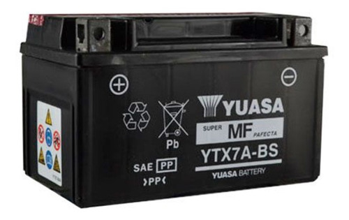 Bateria Motocicleta Motor Refacción Ytx7a-bs Acido Yuasa
