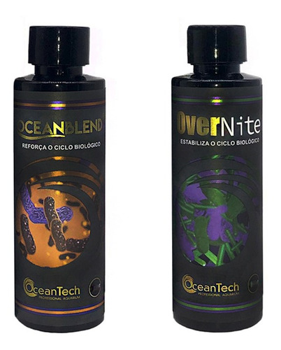 Kit Ocean Tech Over Nite + Ocean Blend 120ml Para Aquários