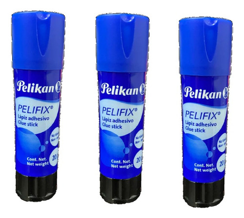 3  Lápiz Adhesivo Pelikan Pelifix 20 Gr 