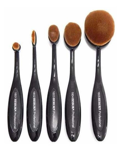 Heburn Kit 1600 Master Brush X5 Pinceles Brochas Maquillaje