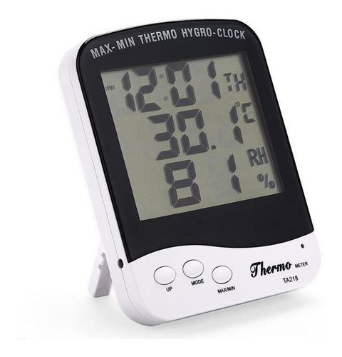 Medidor De Umidade Ar E Temperatura Relogio Digital